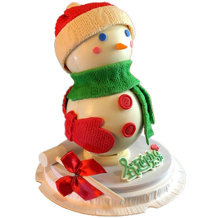 白小狐圣诞雪人敲敲乐模具巧克力球形模可爱翻糖针织毛衣纹理硅胶