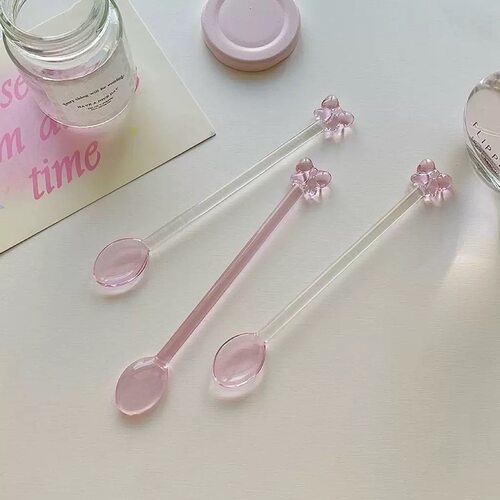 少女心蝴蝶结搅拌勺咖啡小清新