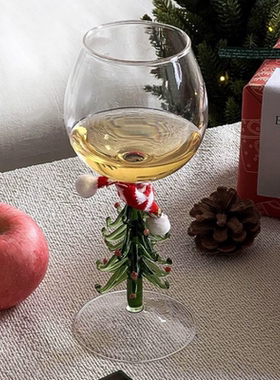 圣诞树玻璃杯酒杯家用喝水杯子情侣对杯送女友闺蜜伴手礼圣诞礼物