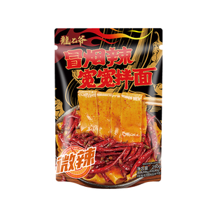 龙七爷冒烟辣拌面速食面食爆辣速食面夜宵代餐网红面食品方便面