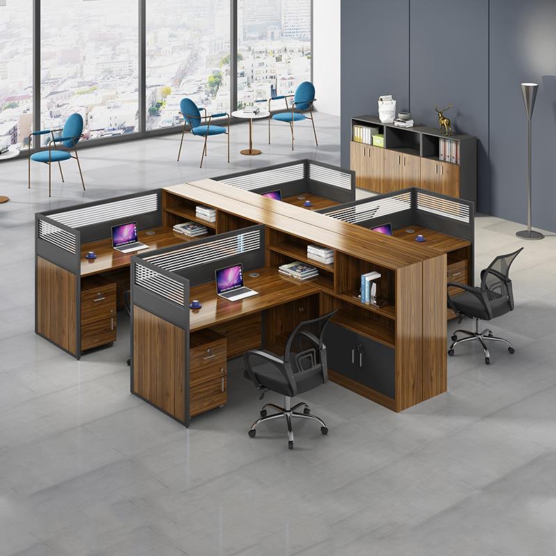 办公桌4/6人工位屏风位隔断办公桌椅组合职员电脑桌财务桌/职工桌