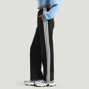 Adidas阿迪达斯女款裤子2026春季新款舒适宽松经典三杠长裤KS2819