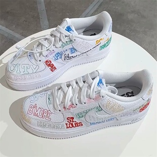 Nike耐克大童男女鞋2026夏季新款空军舒适百搭低帮板鞋IO9739-100