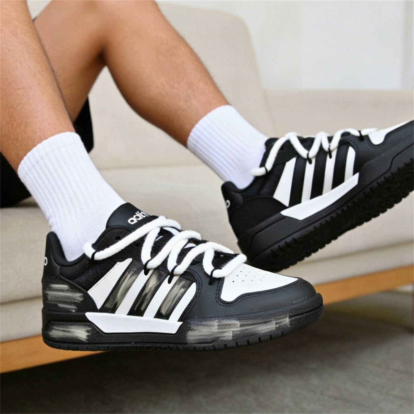 【球鞋定制】Adidas阿迪达斯男女鞋子 ENTRAP 幸运涂鸦 潮流板鞋