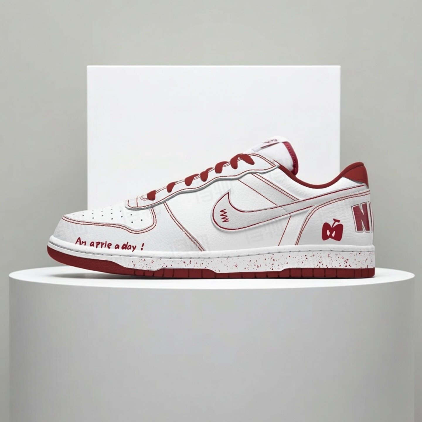 【球鞋定制】耐克男款鞋子 BIG NIKE LOW 苹果骑士 百搭潮流板鞋