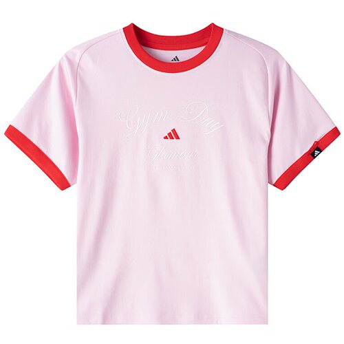 Adidas阿迪达斯女短袖2026夏季新款舒适透气休闲修身T恤KB7195
