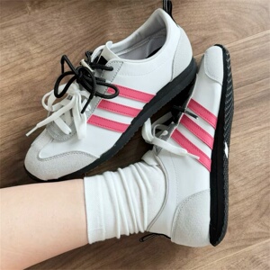 【球鞋定制】Adidas阿迪达斯男女鞋 粉银少女 低帮潮流运动休闲鞋