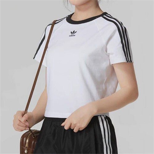 阿迪达斯三叶草女子短袖2026夏季新款舒适百搭简约休闲T恤JC8704