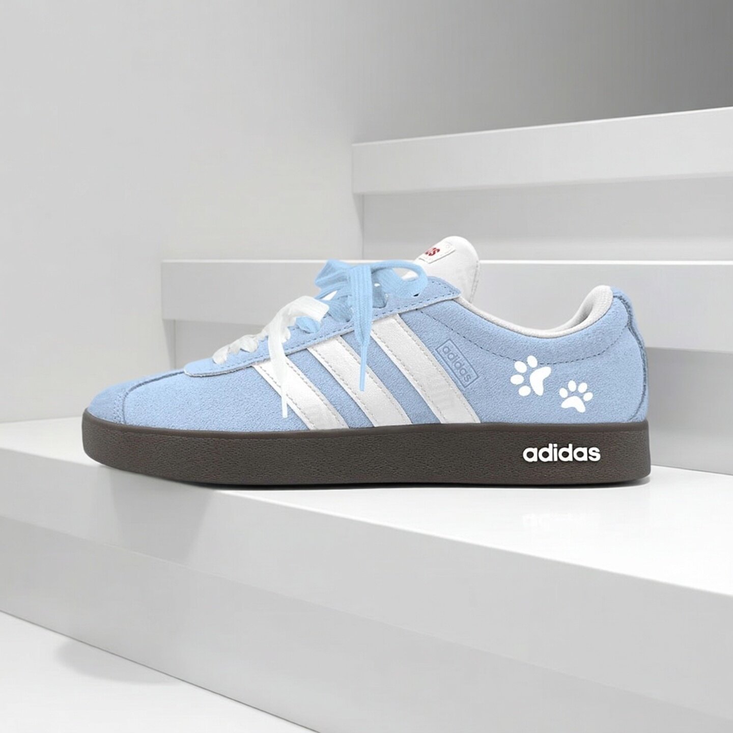 【球鞋定制】Adidas阿迪达斯男女鞋子 云海微风 潮流百搭低帮板鞋