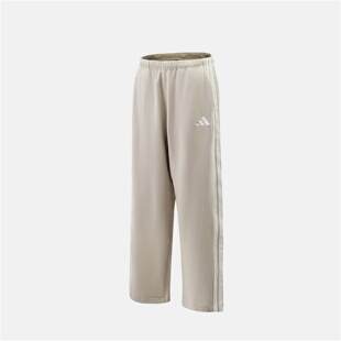 Adidas阿迪达斯男款裤子2026夏季新款舒适宽松经典三杠长裤KR2544