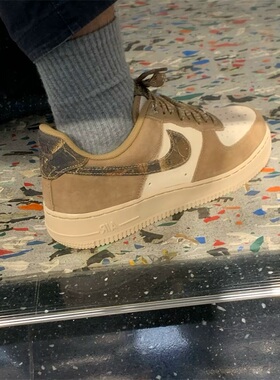 Nike耐克男鞋子2025冬季新款空军一号舒适低帮耐磨板鞋IO9803-200