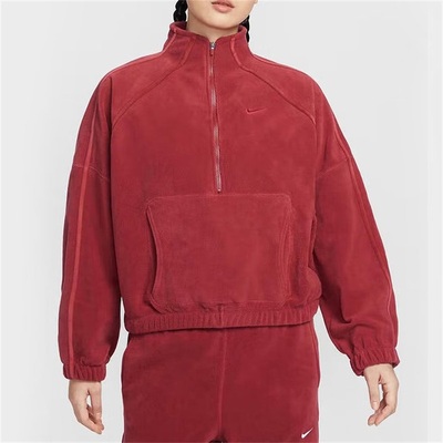 Nike耐克女卫衣2026春季新款舒适宽松半拉链潮流套头衫HV3716-613
