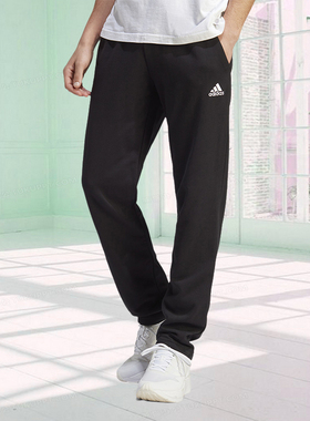 Adidas阿迪达斯男款裤子2024春季新款运动宽松直筒休闲长裤IC9425