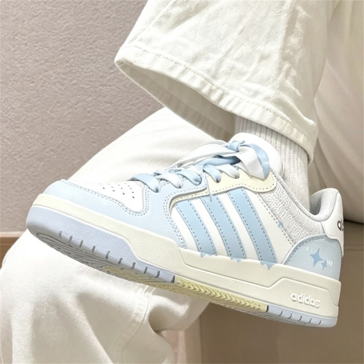 【球鞋定制】Adidas阿迪达斯男女鞋子 ENTRAP 蓝色心序 低帮板鞋