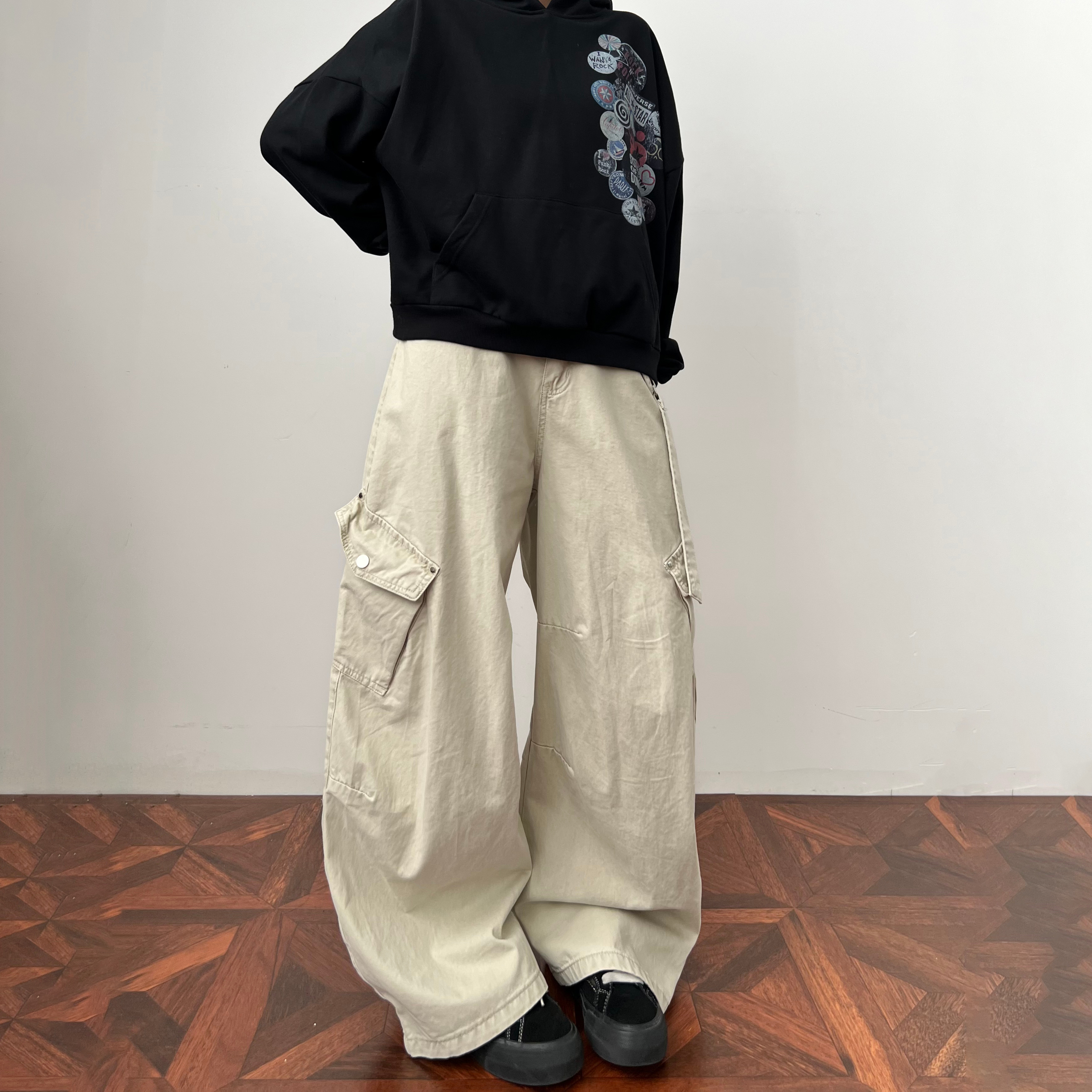 美式复古多口袋工装裤