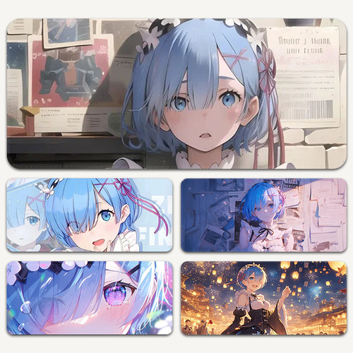 Re:Zero鼠标垫超大二次元桌垫电竞游戏键盘垫蕾姆动漫家用滑鼠垫
