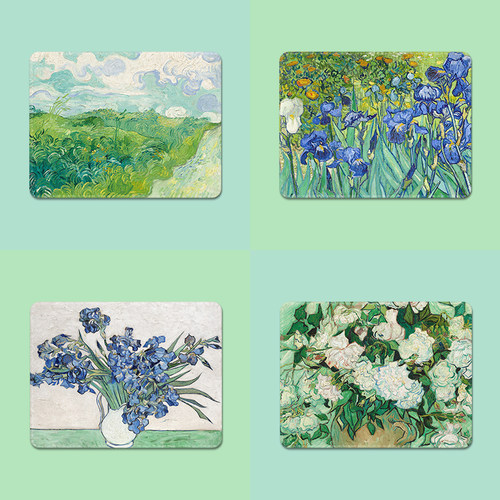 梵高油画鼠标垫小号便捷电脑鼠标垫办公键盘垫笔记本定制鼠标垫子