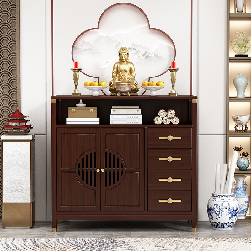供桌香案家用神台财神爷佛柜非实木佛龛新中式立柜观音佛像供奉台
