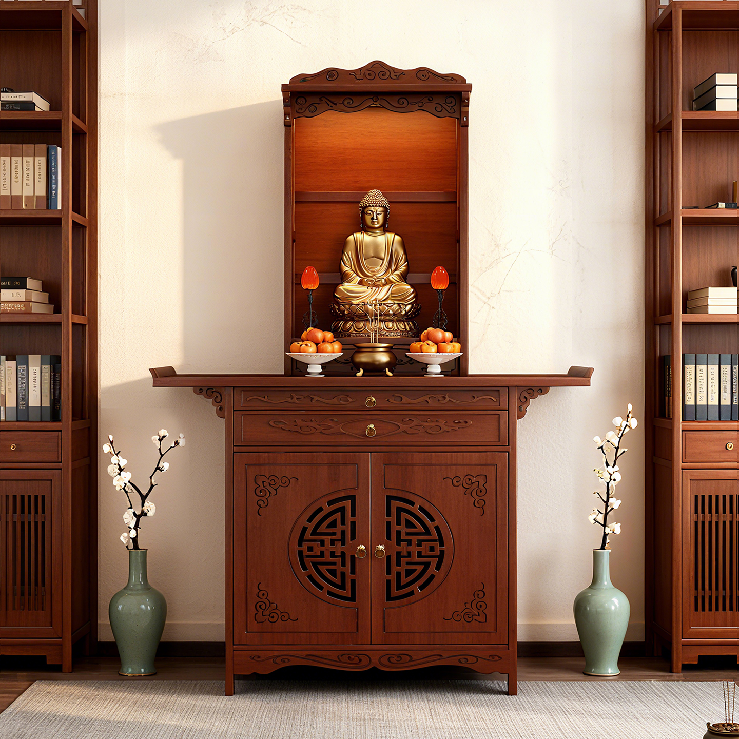 新中式佛龛供桌神台财神爷摆放柜