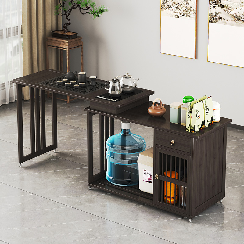 旋转茶桌家可移动小型茶台用