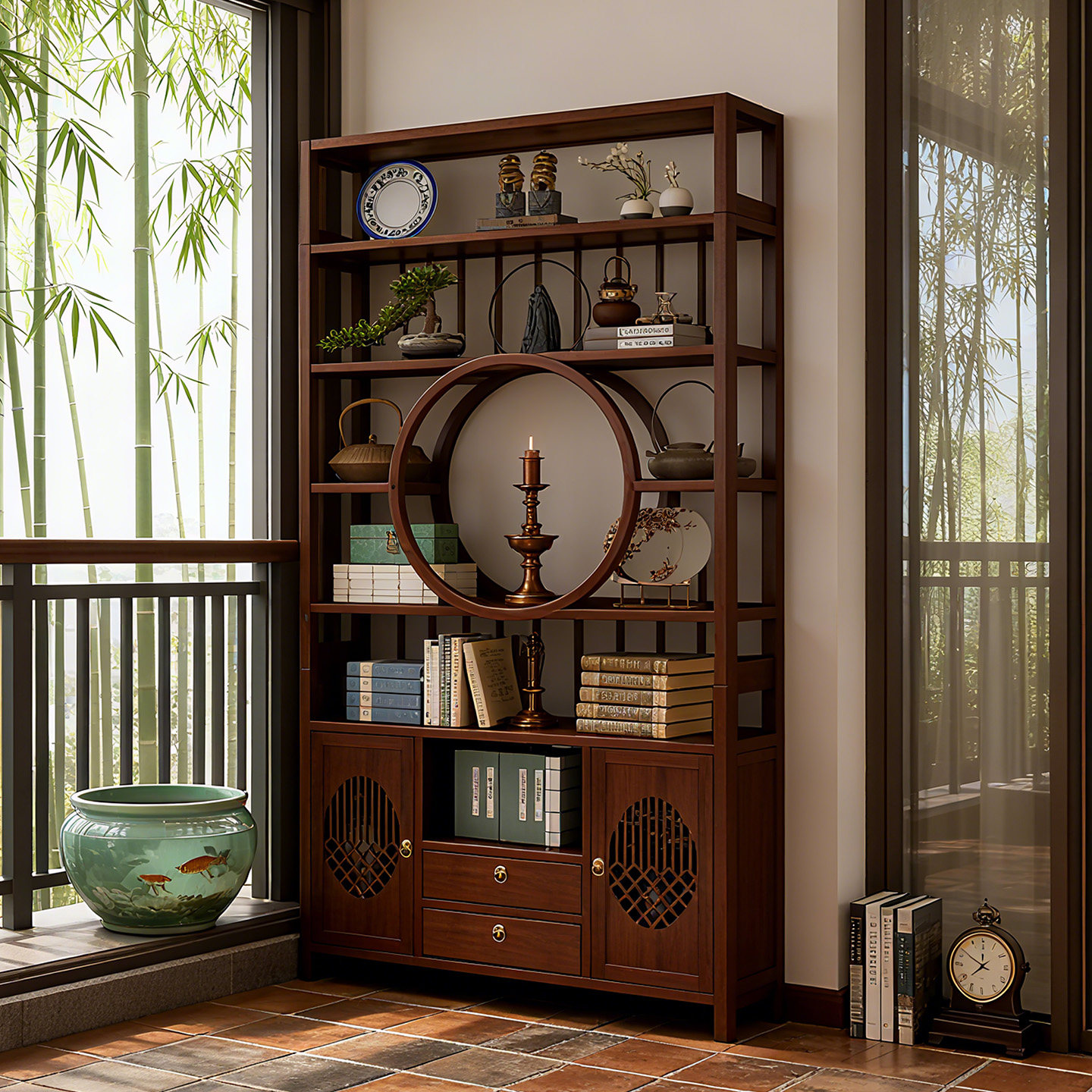 中式博古架家用陈列架茶室茶柜置物架多宝阁茶具收纳柜古董展示架,住宅家具,搁板/置物架/家用陈列架,淘宝优惠券,粉丝福利购,淘宝优惠卷