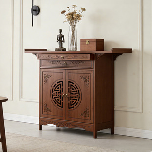 中式玄关柜入户正对门隔断客厅柜家用屏风柜玄关窄条桌门厅置物架