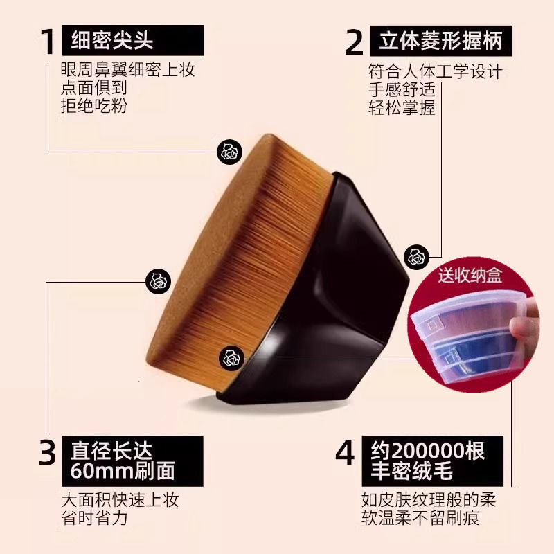 55号魔术六角刷无痕花瓣化妆刷粉底刷散粉刷美妆工具柔软遮瑕刷