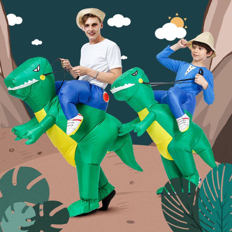 恐龙充气服小孩子衣服宝宝男童坐骑裤子可以骑的道具服装表演冲气
