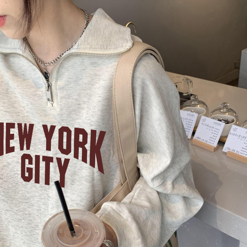 山东即墨卫衣女秋冬oversize