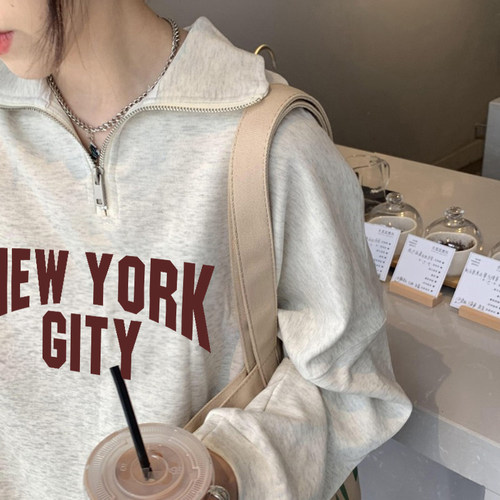 山东即墨卫衣女秋冬oversize