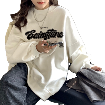 慵懒风卫衣女秋冬oversize加绒