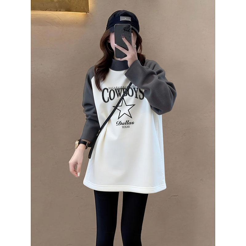 配鲨鱼裤的遮屁股独特漂亮上衣女