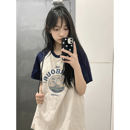 胖mm大码插肩宽松上衣女