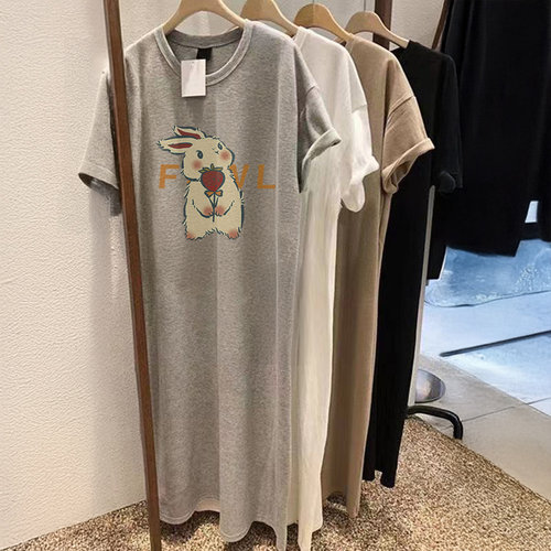 纯棉睡裙女夏大码胖mm短袖宽松