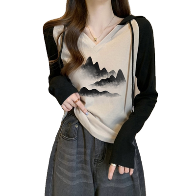 内搭打底衫美拉德穿搭修身上衣