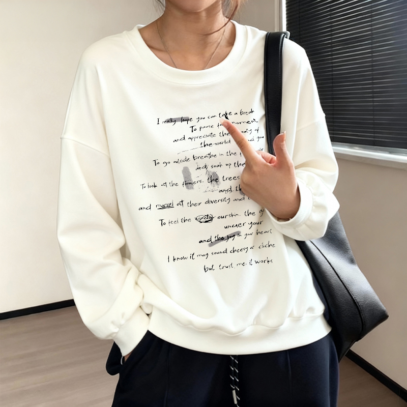 高个子白色卫衣女2025新款