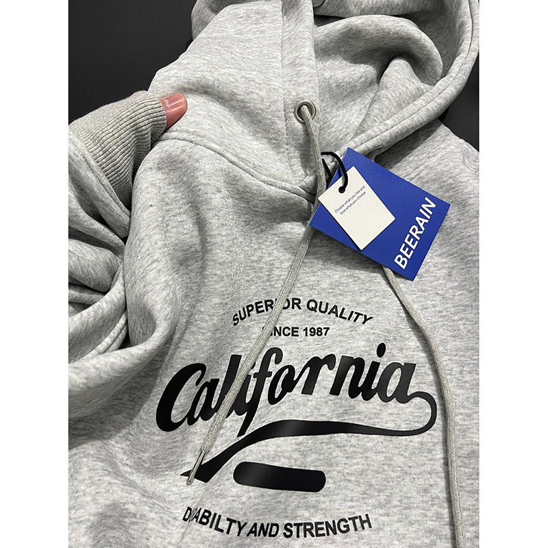 银狐绒连帽显瘦大码女装宽松上衣