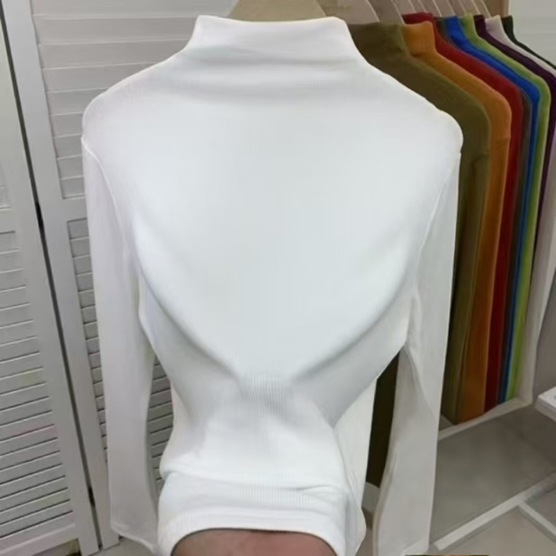 大码磨毛德绒打底衫女内搭上衣