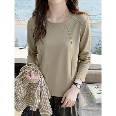 2025新款高级感可外穿咖色上衣秋