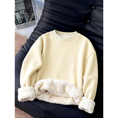 羊羔绒超火小众不撞款上衣