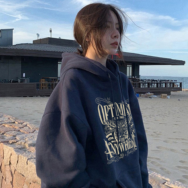 蓝色连帽卫衣女秋冬宽松新款银狐绒美式复古大码女装显瘦加绒上衣,女装/女士精品,卫衣/绒衫,淘宝优惠券,粉丝福利购,淘宝优惠卷