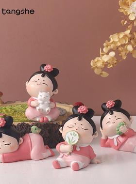 古风格格小摆件创意家居装饰唐小圆玩偶房间桌面摆设女孩生日礼物