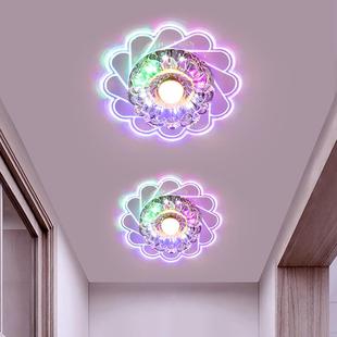 led吸顶灯 过道灯走廊灯现代简约走道创意水晶入户玄关灯网红家装