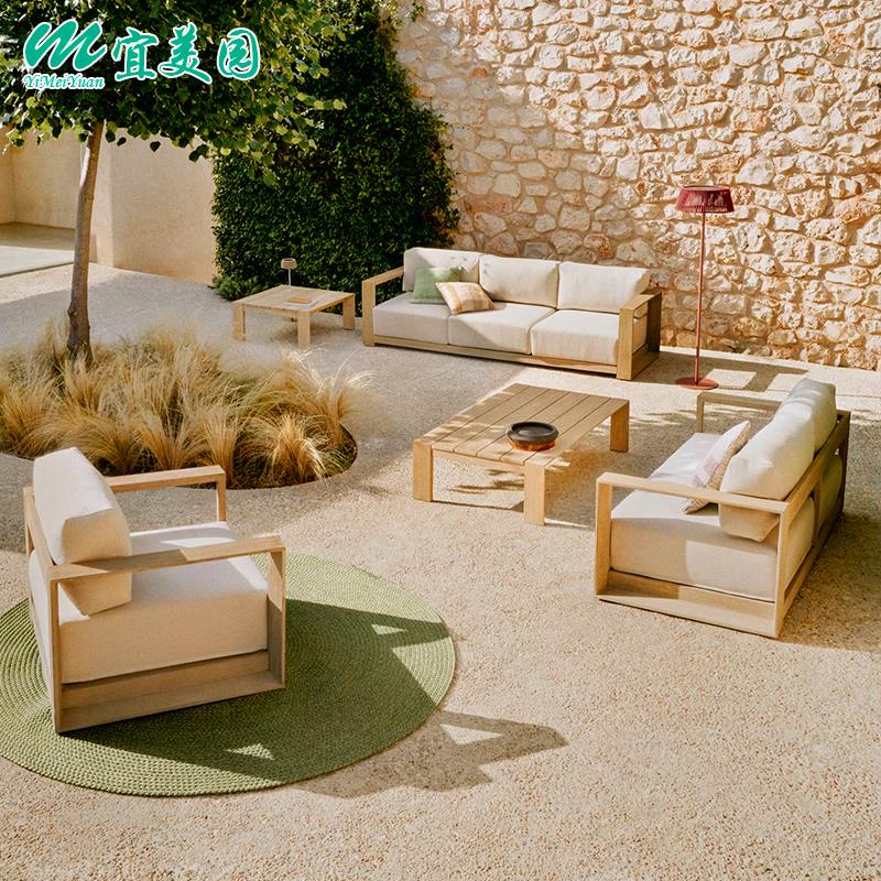 户外沙发庭院露天花园酒店阳光房设计师样板房售楼部防水休闲家具