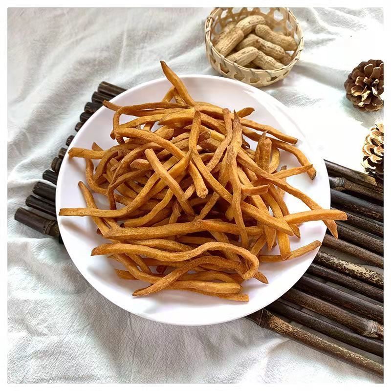 减肥解馋小零食沙炒红薯条非油炸香脆红薯干脆条地瓜条农家自制粗粮番薯休闲食品网红低脂办公室下午茶适合日常解饿学生党追剧​