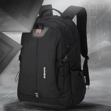 瑞制16英寸笔记本电脑包男商务双肩背包礼品企业定制印LOGO图