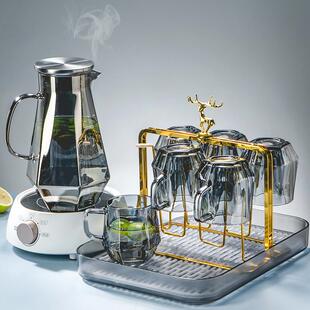 电陶炉专用煮茶壶家用客厅水具7件套 可明火高硼硅玻璃水壶套装