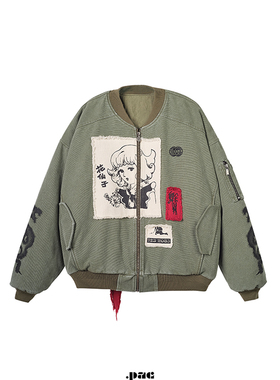 【PacShop】.pac 天使贴布绣棉服BOMBER ANGELS PATCHED BOMBER