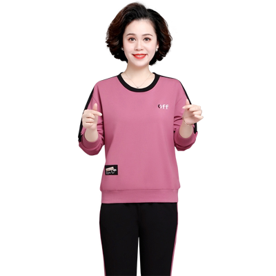 新款休闲运动服套装女春秋两件套