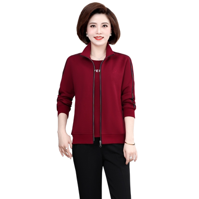 中年运动服套装女春秋休闲三件套